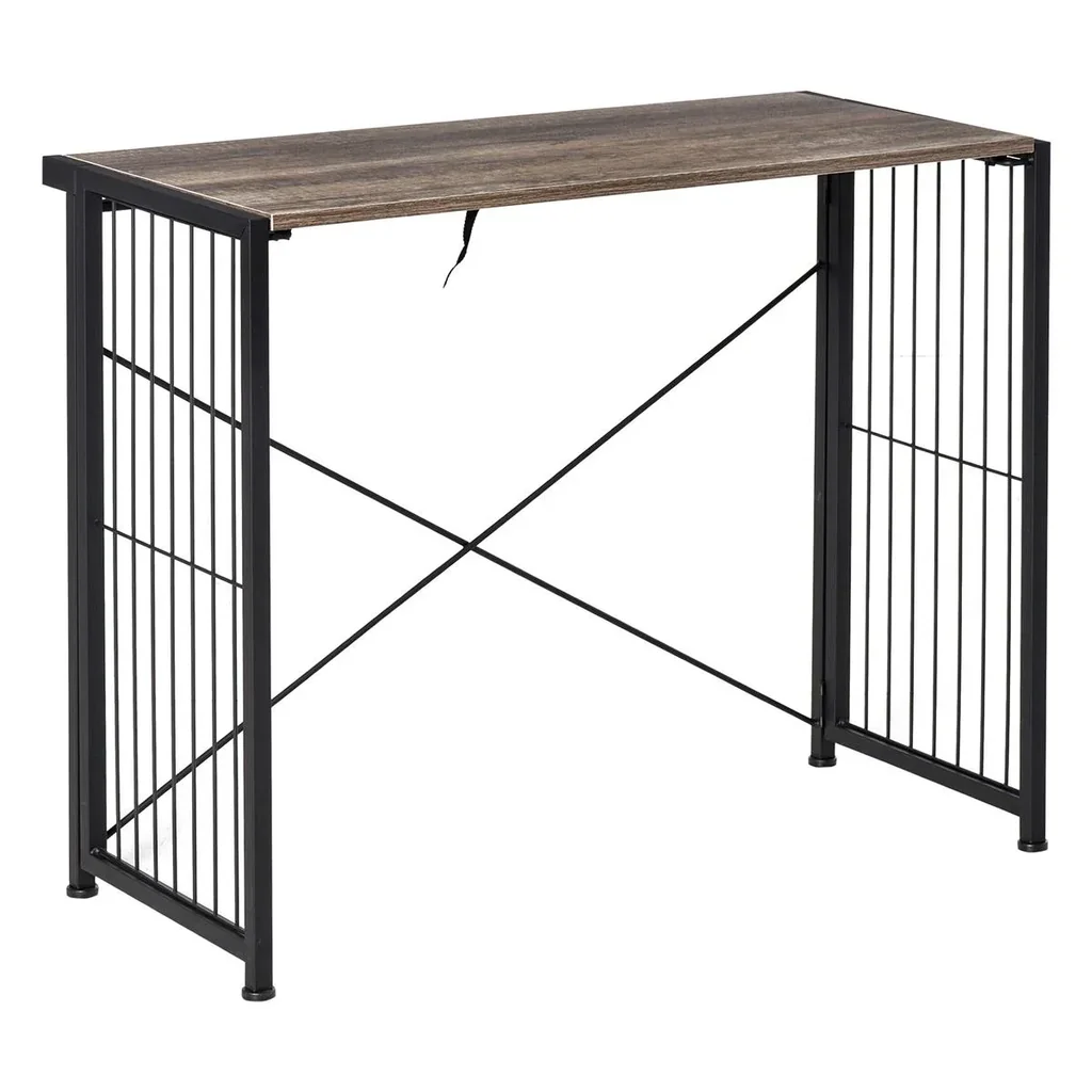 Schreibtisch Computertisch Bürotisch Home-Office Tisch klappbar mit E1 Spanplatte Metallrahmen Industriedesign Rustikale