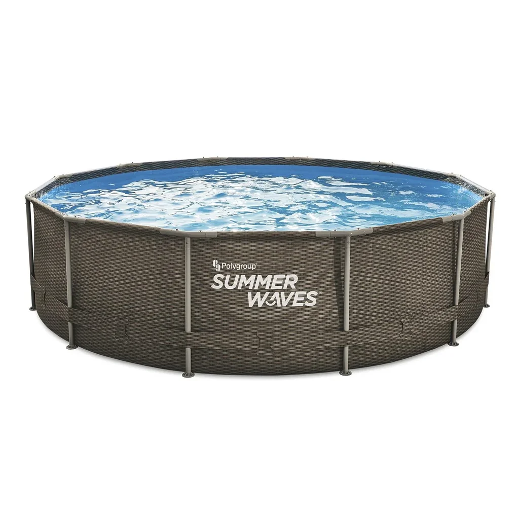 Active Frame Pool Ø366 x 91 cm rattan braun