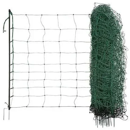 Ovi Netting Grün 108Cm - 50 Meter Doppelpfosten, Schwarzer Pfosten