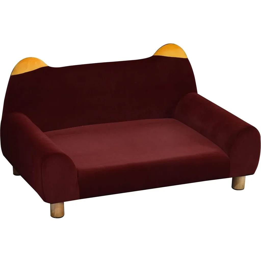 Pawhut Hundesofa mit Tierohrendesign rot