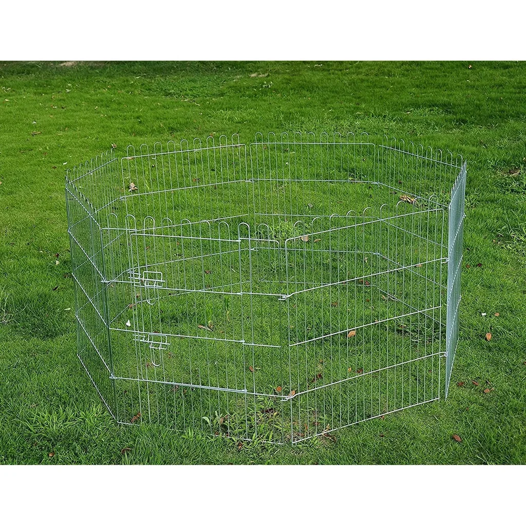 Freilaufgehege Welpenauslauf Laufstall 8-teilig 63x76cm