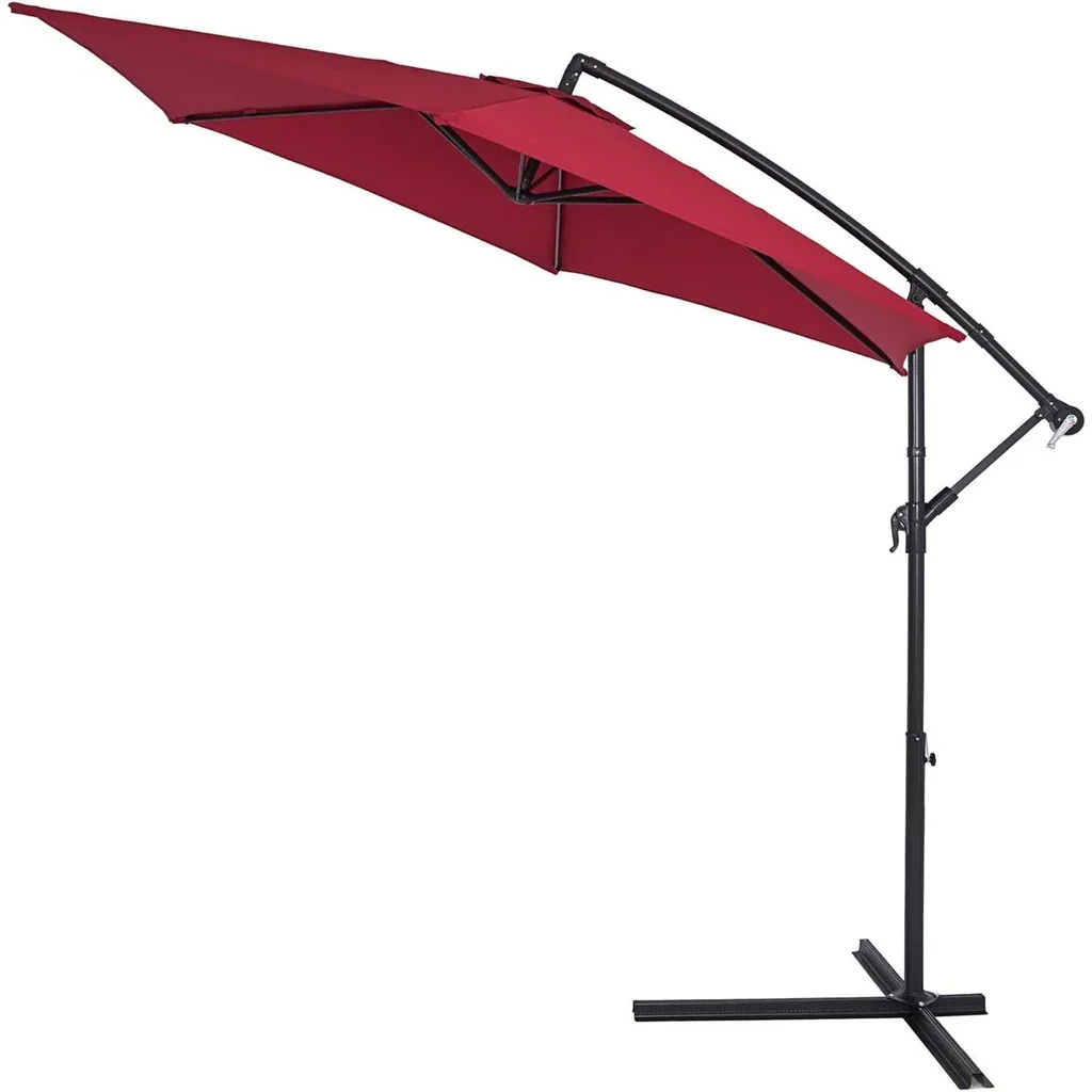 Sonnenschirm Aluminium Ø 300cm rot mit UV-Schutz 40+