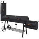 Holzkohlegrill mit unterer Ablage XXXL schwarz