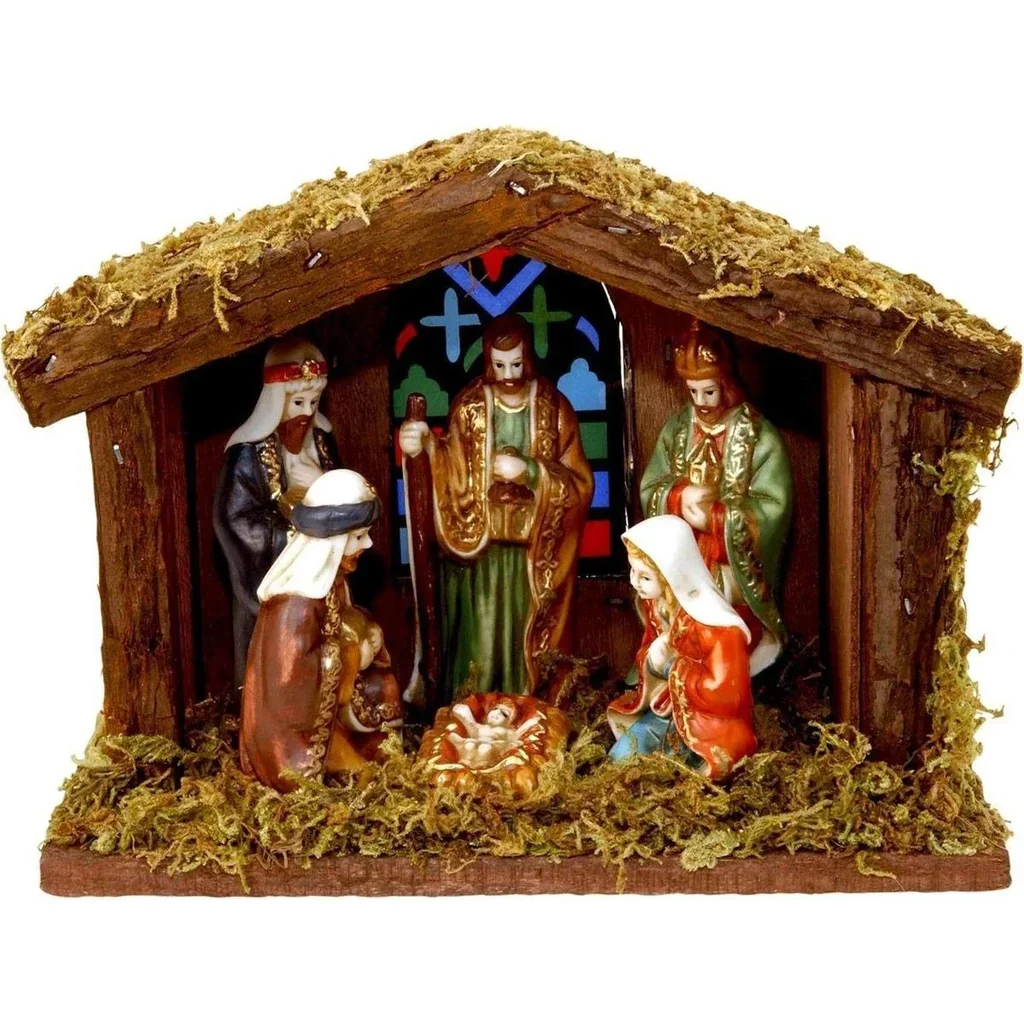 Krippenfiguren - Weihnachtsfiguren für die Weihnachtskrippe - 6er Set