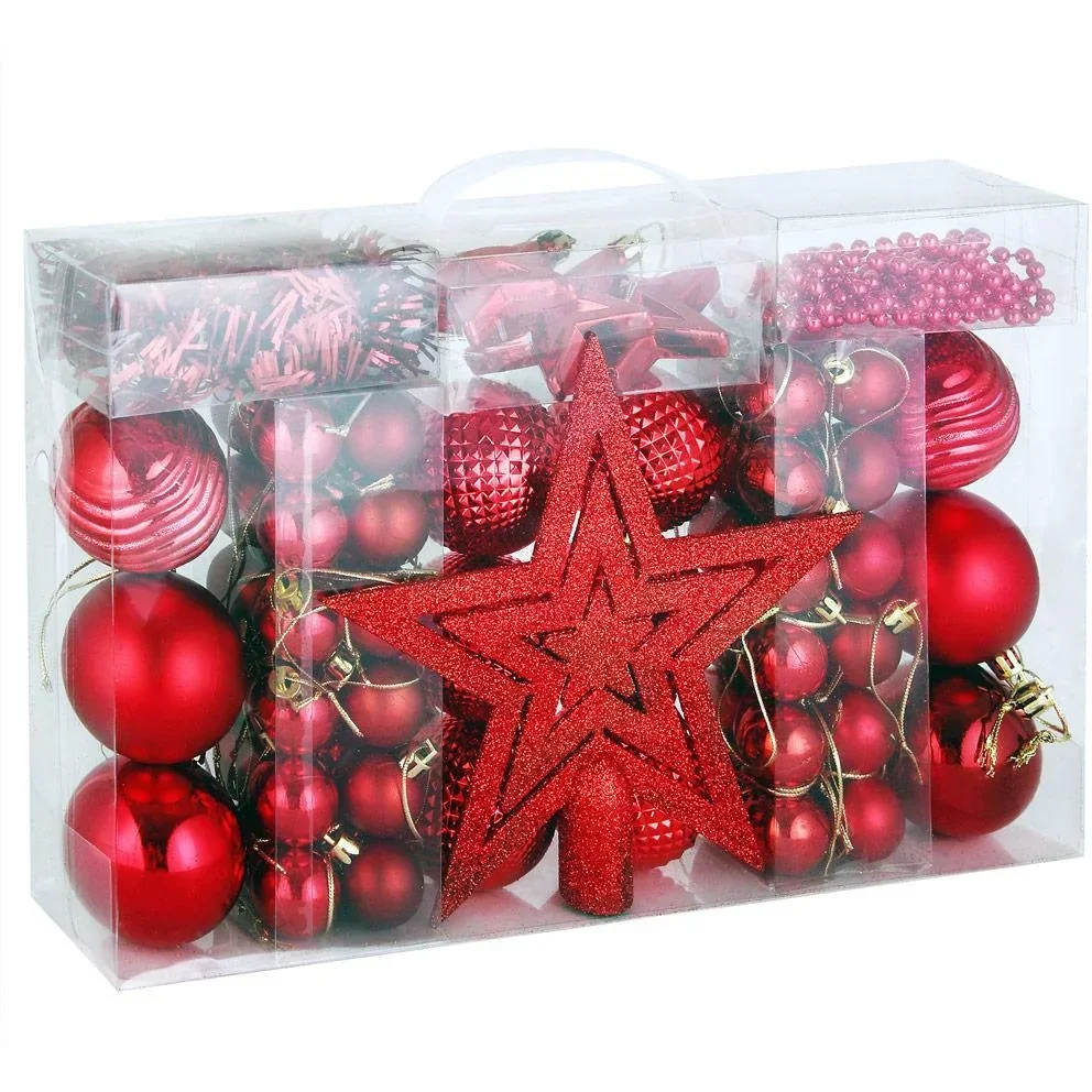 Christbaumschmuck - Christbaumschmuck rot 66 St.