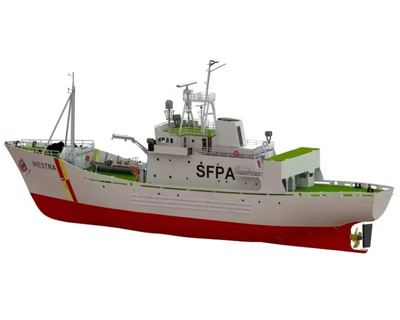 Holzbausatz Patrouillenboot Westra im Maßstab 1:50