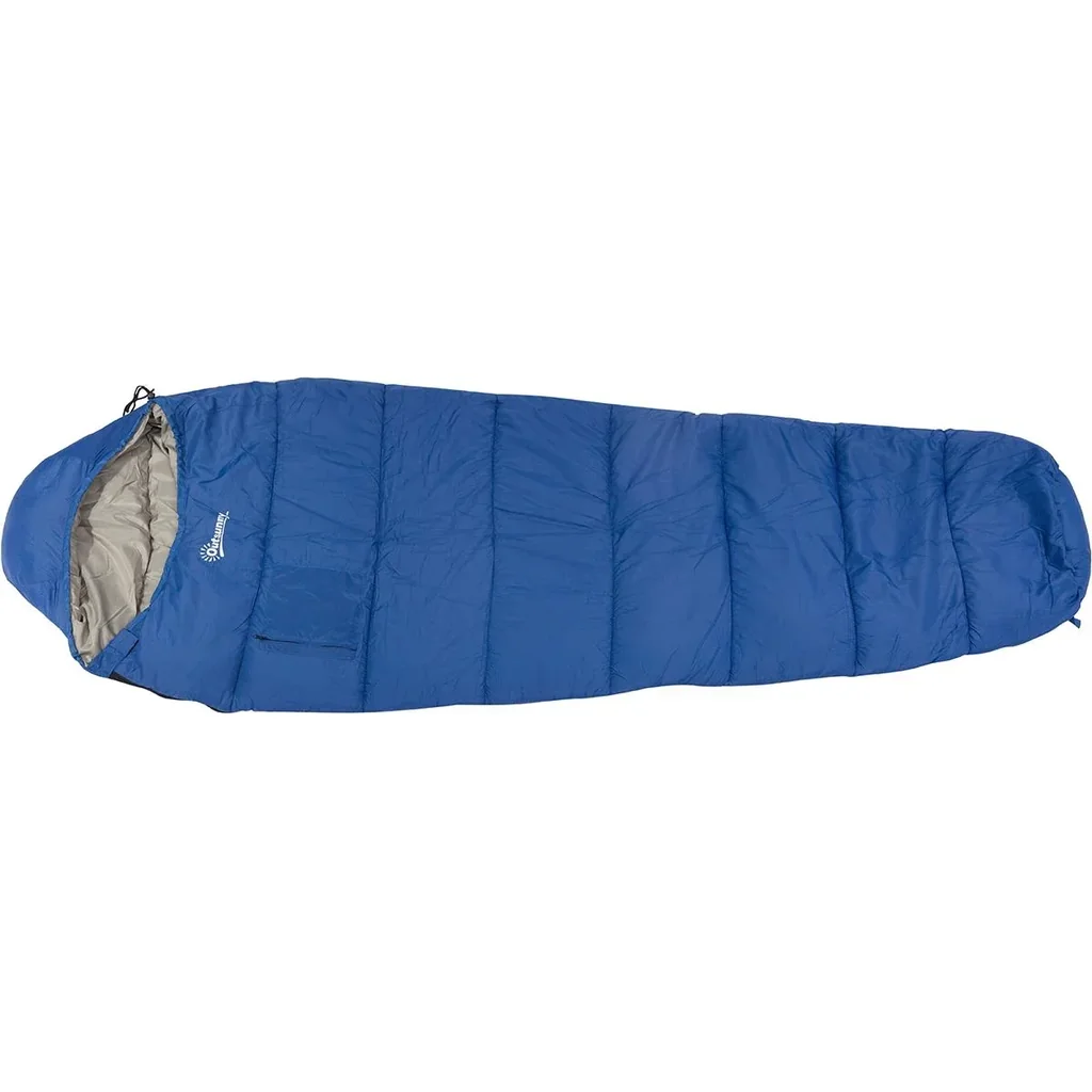 Schlafsack mit Tragetasche blau/grau