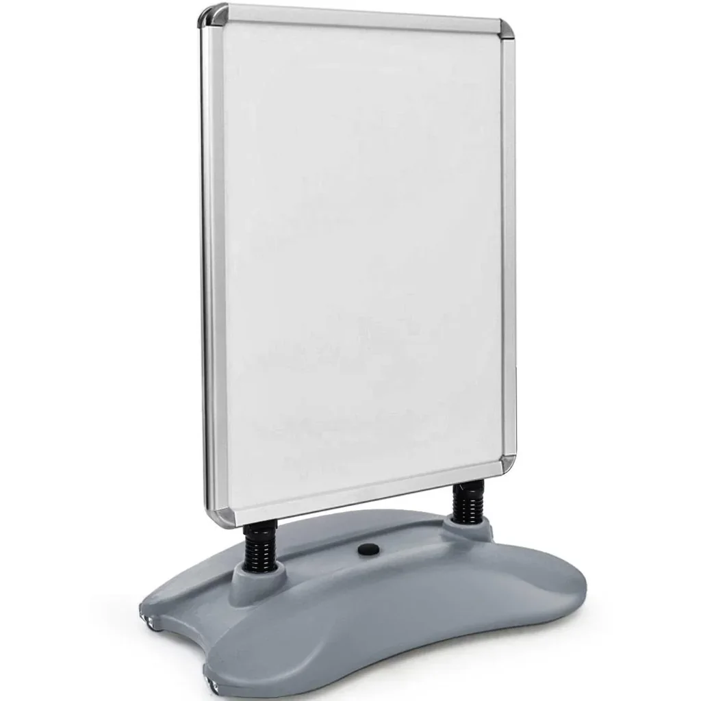 Kundenstopper - beidseitig mit 25L-Füllungstank - 59x84,5cm - Postergröße A1