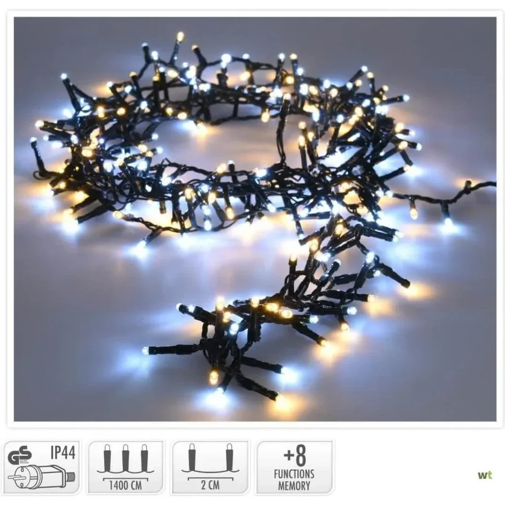 Weihnachtsbeleuchtung Snakelight 560LED - 11 Meter - warmweiß - 2in1