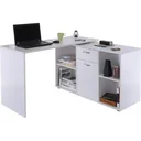 Eckschreibtisch MDF, weiß