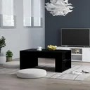 Couchtisch 100x60x42 cm schwarz Spanplatte