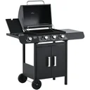 Grillwagen mit 4 Brennern schwarz