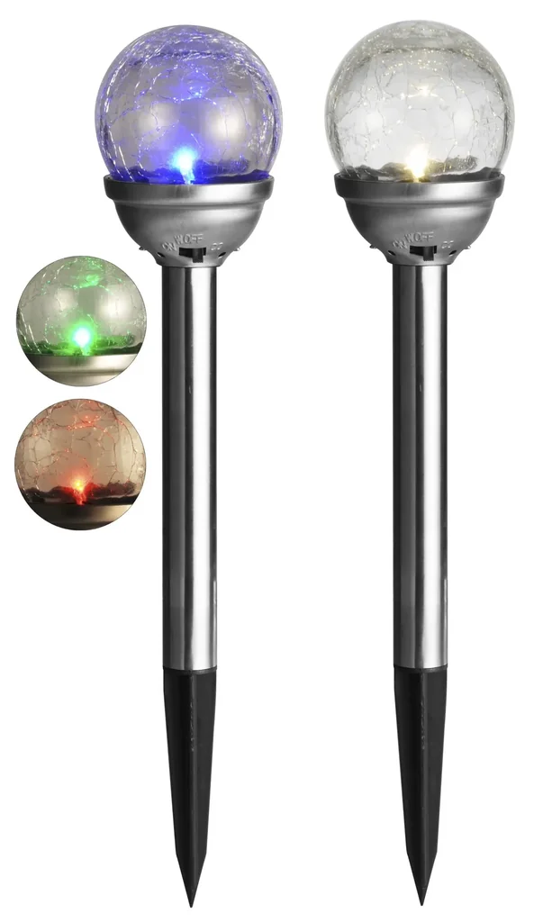 LED Solarlampe mit Glaskugel