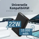 Powerbank 10000 PS222PD, Quick Charg 3.0 und Huawei Supercharge - schwarz