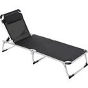 Gartenliege 5-stufig verstellbar schwarz
