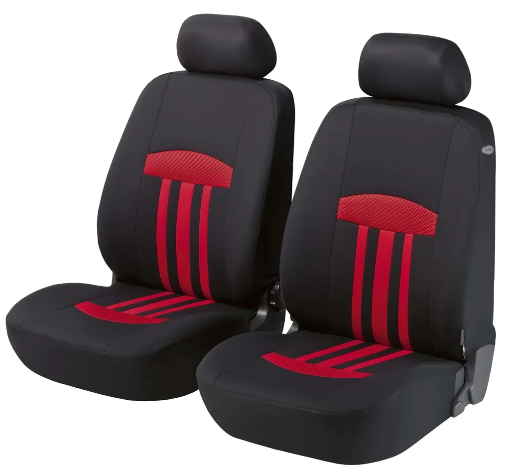 Auto Sitzbezüge ZIPP-IT Basic Kent rot für Vordersitze mit Reissverschluss System