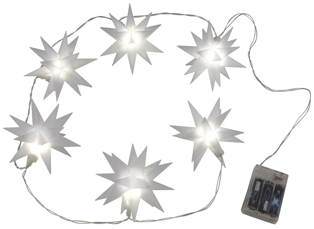 LED Lichterkette mit 3D Sternen