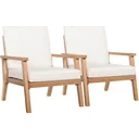 Gartenstuhl Set 2 Stück braun/beige 66 x 77,5 x 74,5 cm