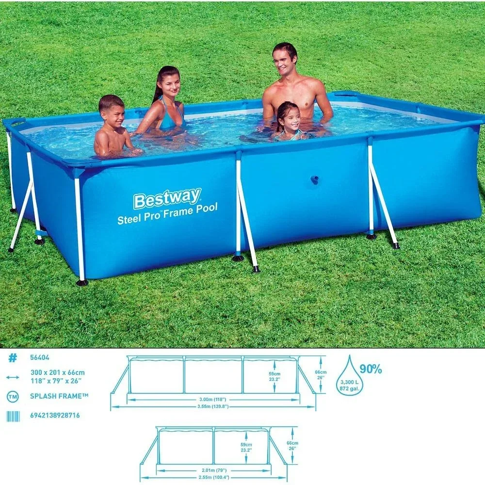 Rahmen Schwimmbad Deluxe Splash Steel Pro 300x201x66cm