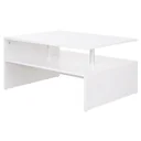 Beistelltisch Couchtisch moderner Kaffeetisch stabiler Teetisch Wohnzimmertisch mit praktischer Ablage, E1 Spanplatte, A