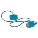 Design-Lampenhalterung mit Textilkabel - Blau