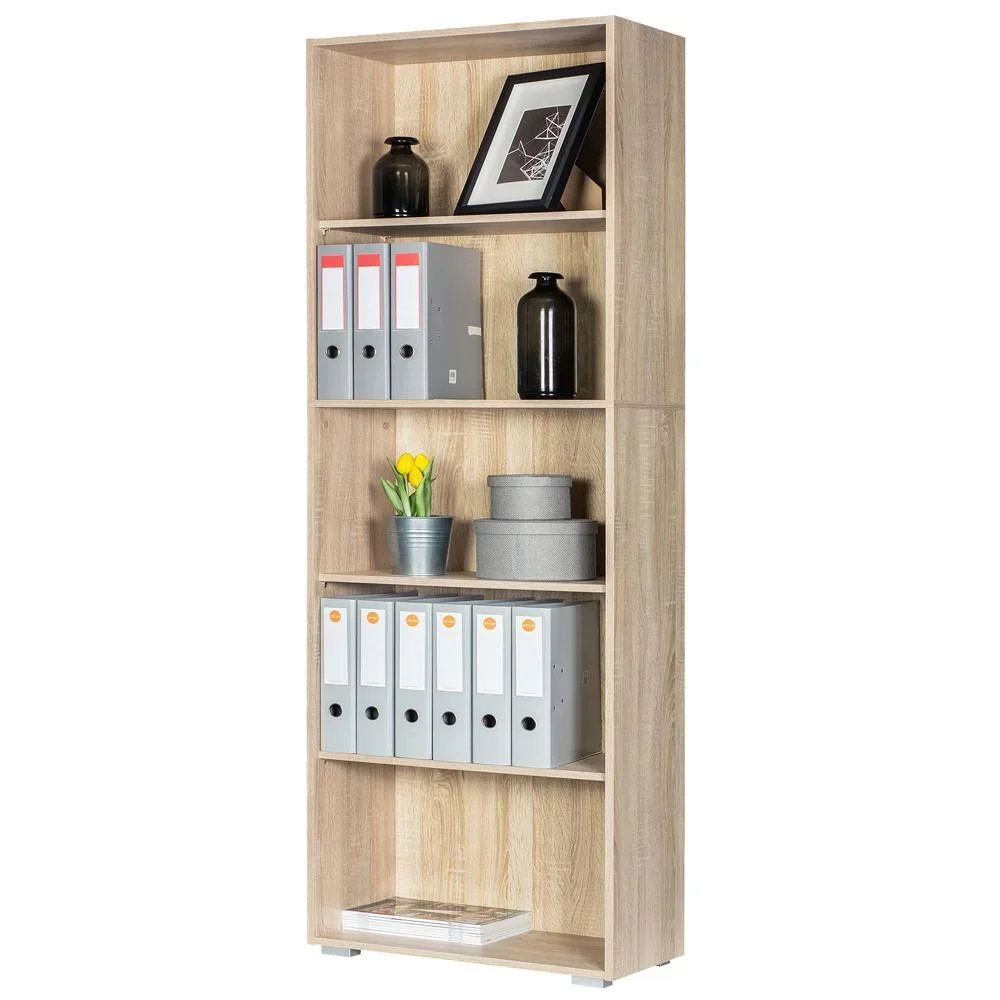 Bücherschrank Vela mit 5 Fächern Eiche 190cm