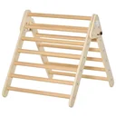 Kletterdreieck aus Holz faltbares KletterDreieck für Kinder und Baby 3-6 Jahre Indoor Sprossendreieck Natur 85,4 x 69,5