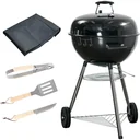 BBQ-Holzkohlegrill - mit Thermometer - Schwarz - 65 x 65 x 108 cm