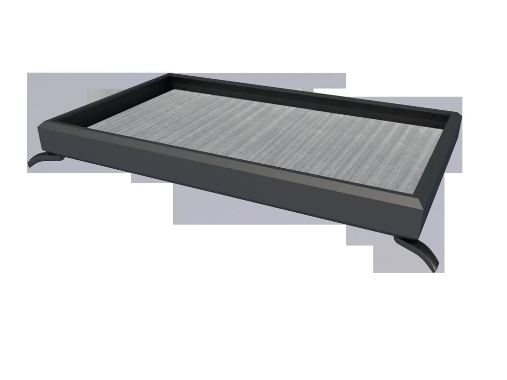 Rechteckvordach Typ NM 150, 150 x 90 x 14 cm, Rahmen Anthrazit, Abdeckung Weiß