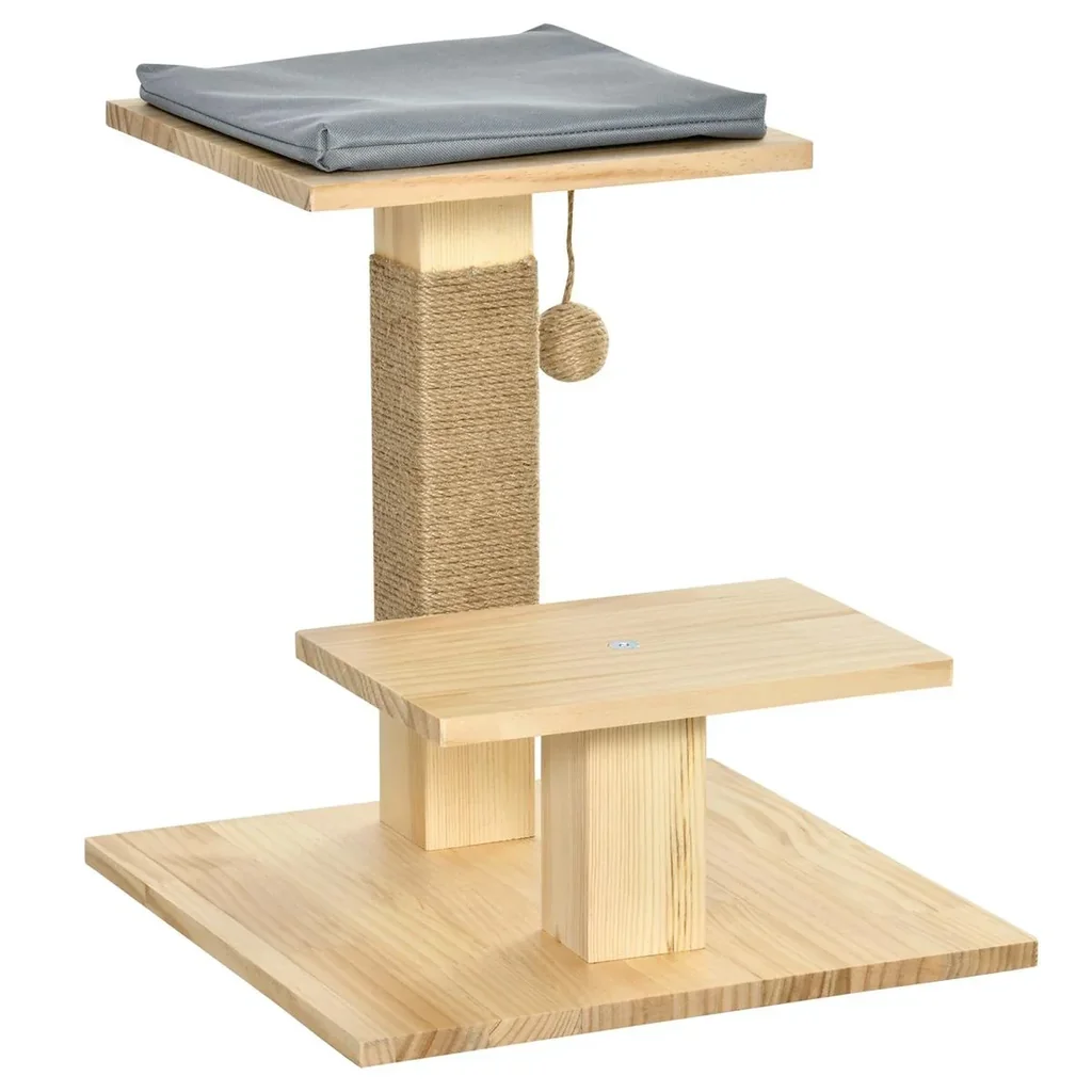 Kratzbaum aus Holz für drinnen und