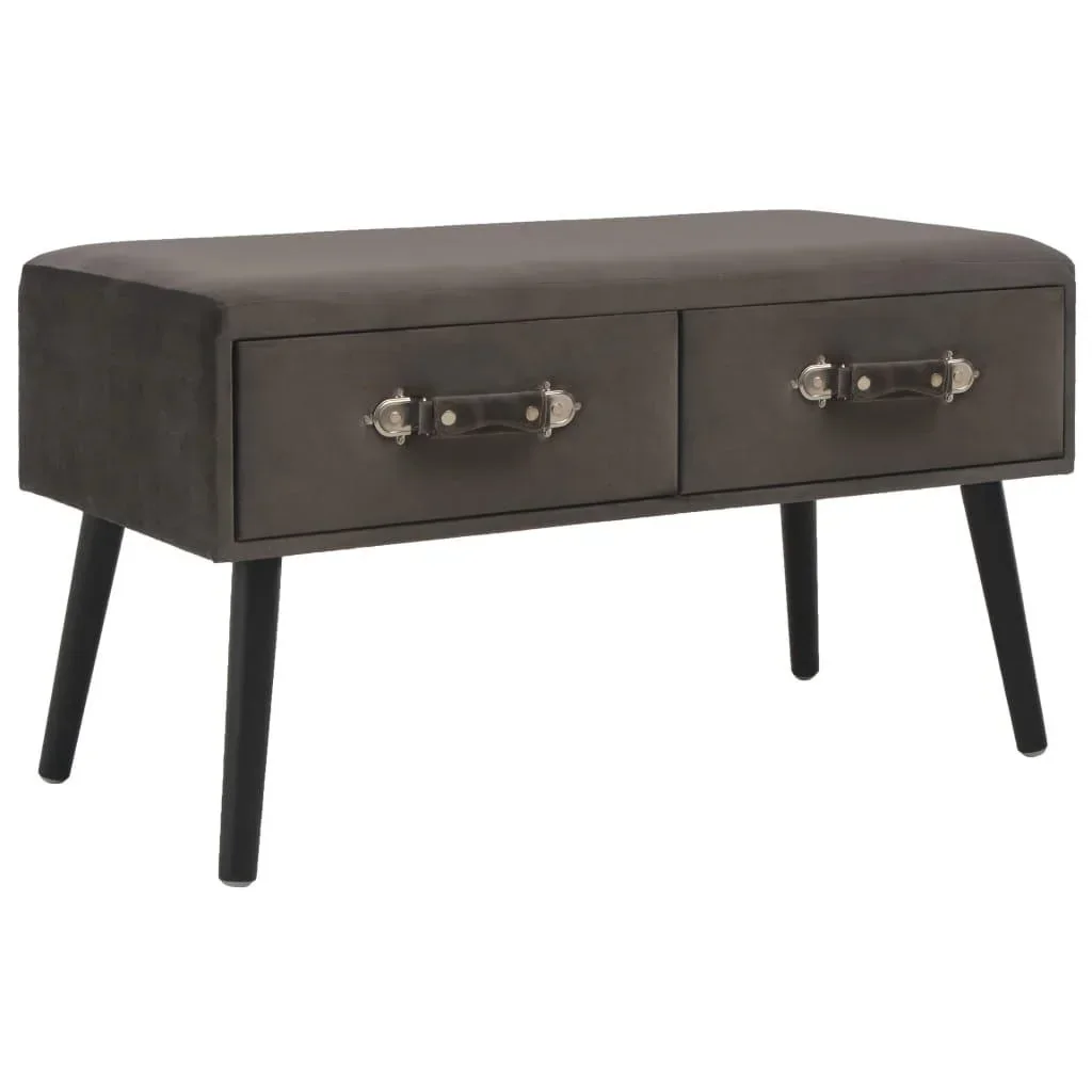 Couchtisch 80x40x46 cm Samt grau