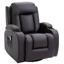 Massagesessel Fernsehsessel Relaxsessel TV Sessel Wärmefunktion Wippenfunktion mit Fernbedienung Liegefunktion Braun 85