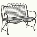 2-Sitzer Gartenbank Edelstahl antik Design 110 x 60 x 97 cm