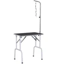 Trimmtisch klappbar Tierpflegetisch Schertisch Pflegetisch für Hunde Katzen Metall Schwarz 81 x 48 x 80 cm