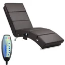 Relaxliege London Dunkelbraun mit Massage- und Heizfunktion
