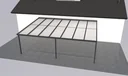 Terrassendach Premium, anthrazit, 7120 x 5060 mm - Polycarbonat Stegplatten 16 mm, opal