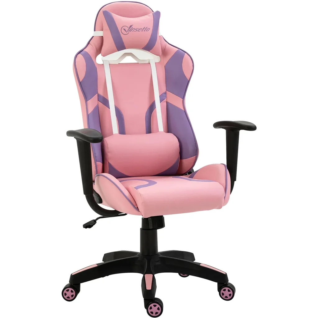 Violetter Gaming-Stuhl, rosa