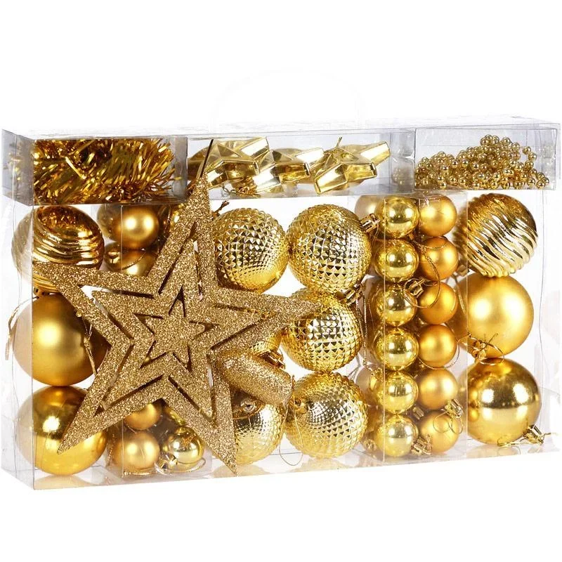 Christbaumschmuck - Christbaumschmuck - gold 66 Stk.