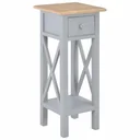 Beistelltisch 27x27x65,5 cm Holz grau