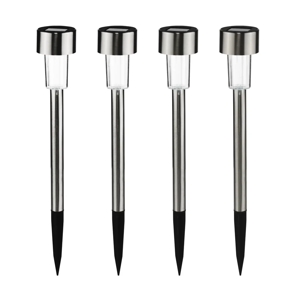 Solarlampe mit Erdspieß, 4er Set