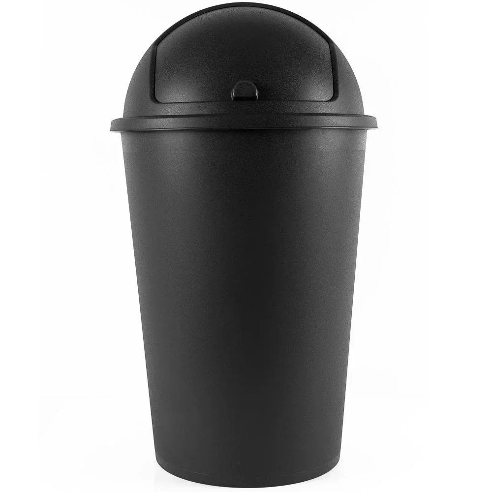 Mülleimer schwarz Kunststoff 50L