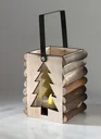 LED Holzleuchter Tannenbaum