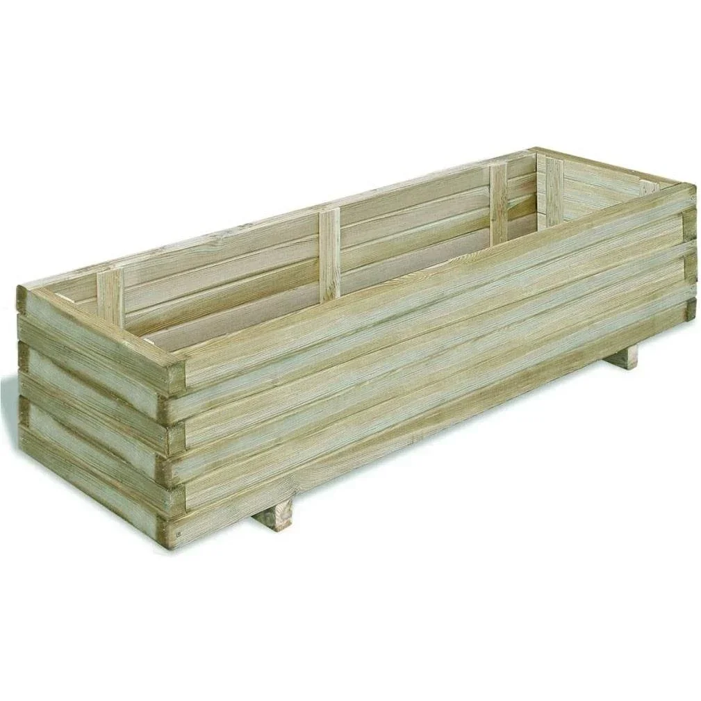 Pflanzgefäß erhöht rechteckig 120x40x30 cm Holz