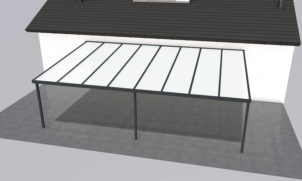 Terrassendach Premium, anthrazit, 8125 x 5060 mm - Klima blue