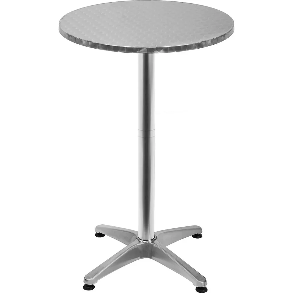 Tisch Aluminium Ø60cm in der Höhe verstellbar