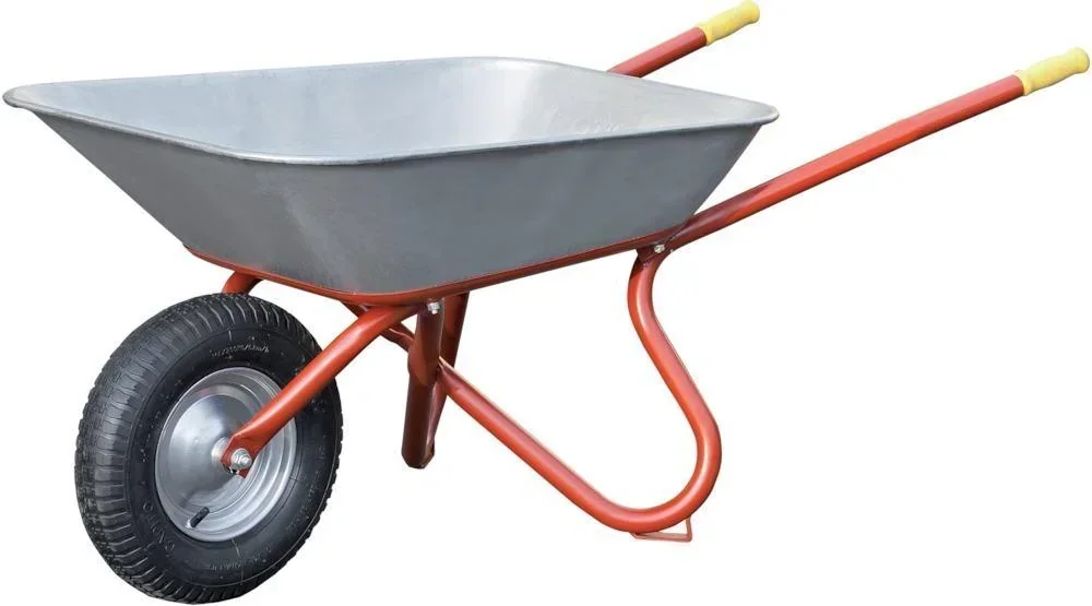 Bauschubkarre Export 85 Liter, Luftrad-Kugellager, montiert