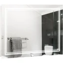 Badezimmerspiegel mit LED-Beleuchtung 80 cm x 7 cm x 60 cm