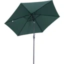 Sonnenschirm Gartenschirm mit Handkurbel Alu 180/? Polyester Grün ?2,7 x 2,35 m