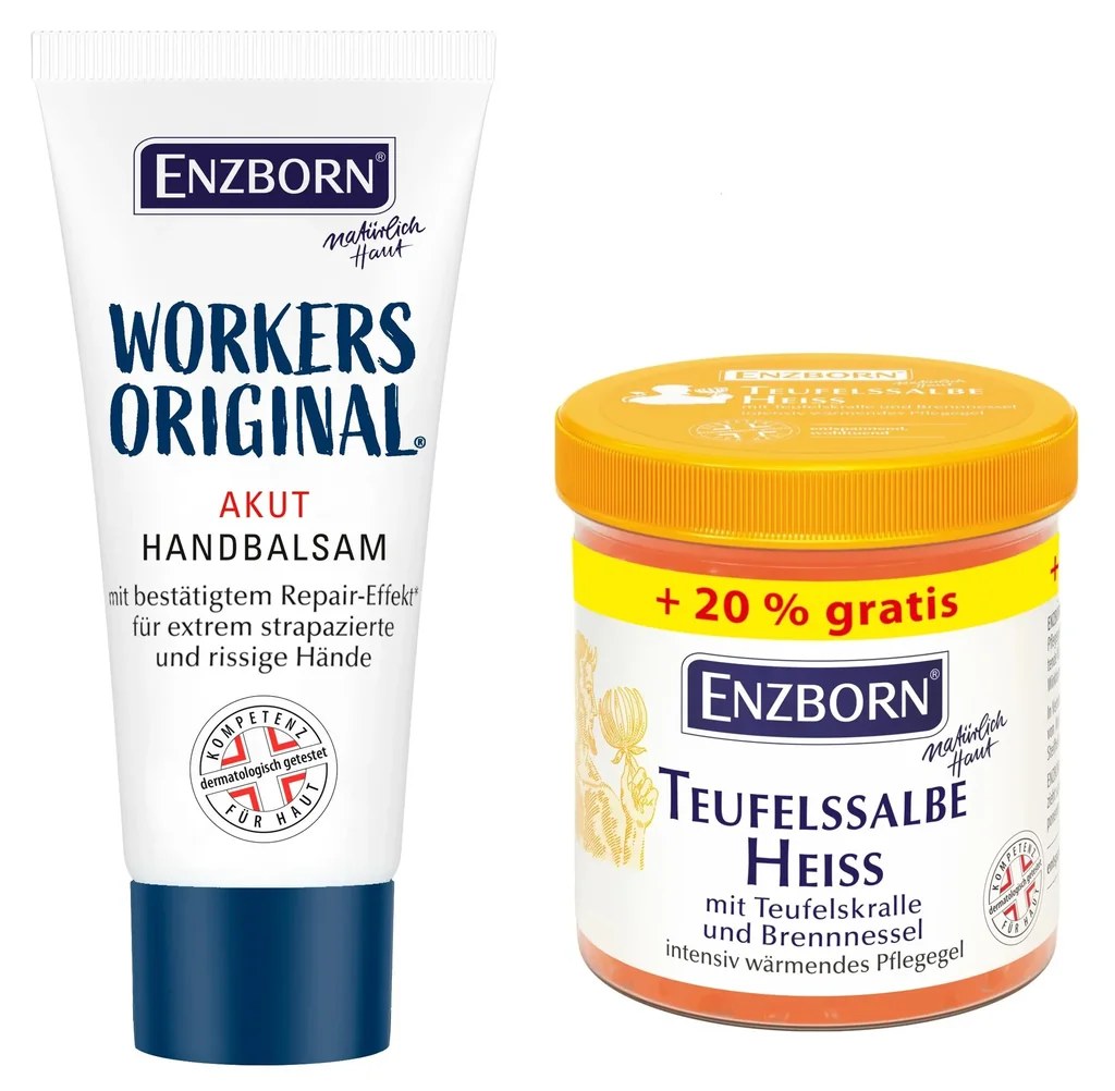 Set Teufelssalbe HEISS, 240 ml, Dose + Probe Workers Original, 10 ml