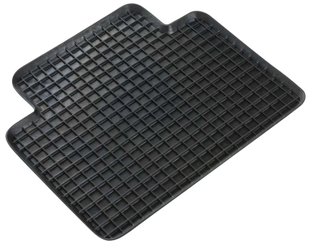 Gummimatte "Randwaben", 41 x 37 cm, Hinten, schwarz